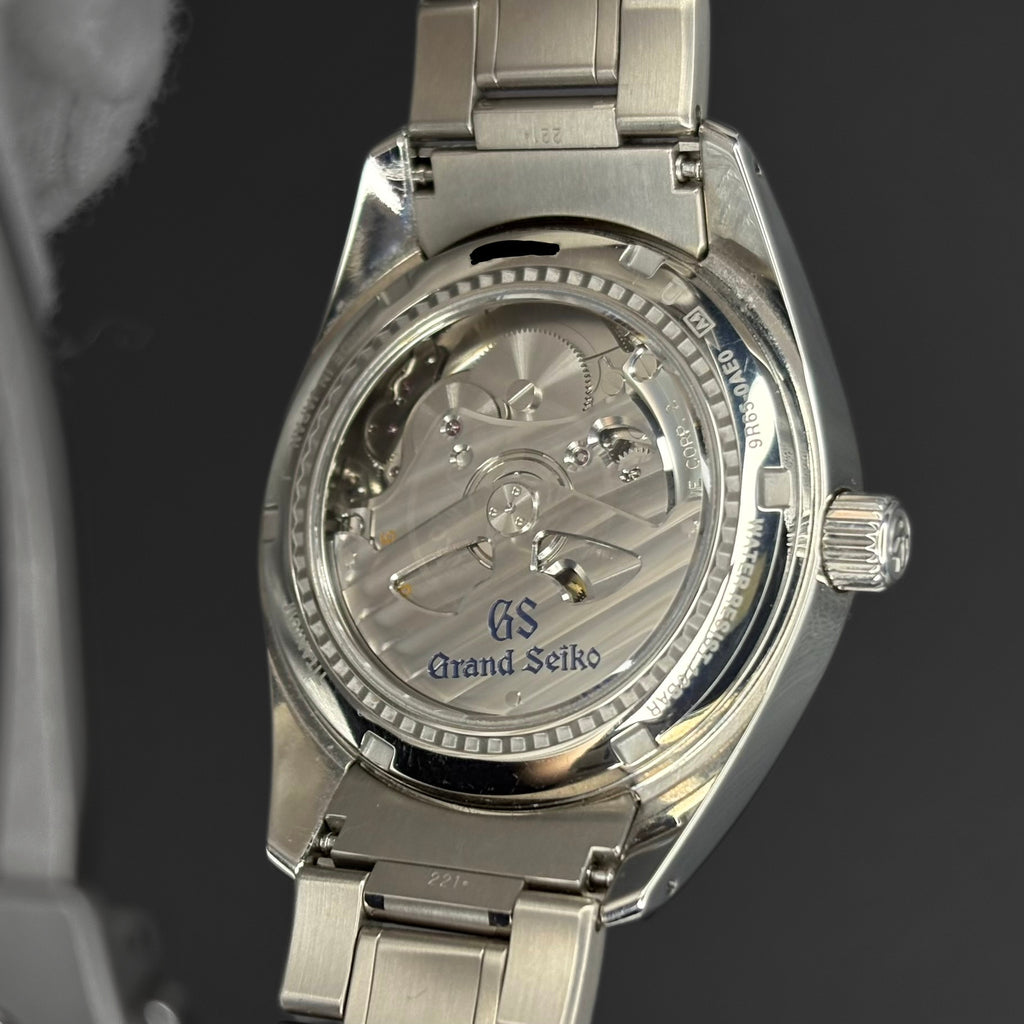 Grand Seiko Heritage Snowflake SBGA211 case back showing Spring Drive movement