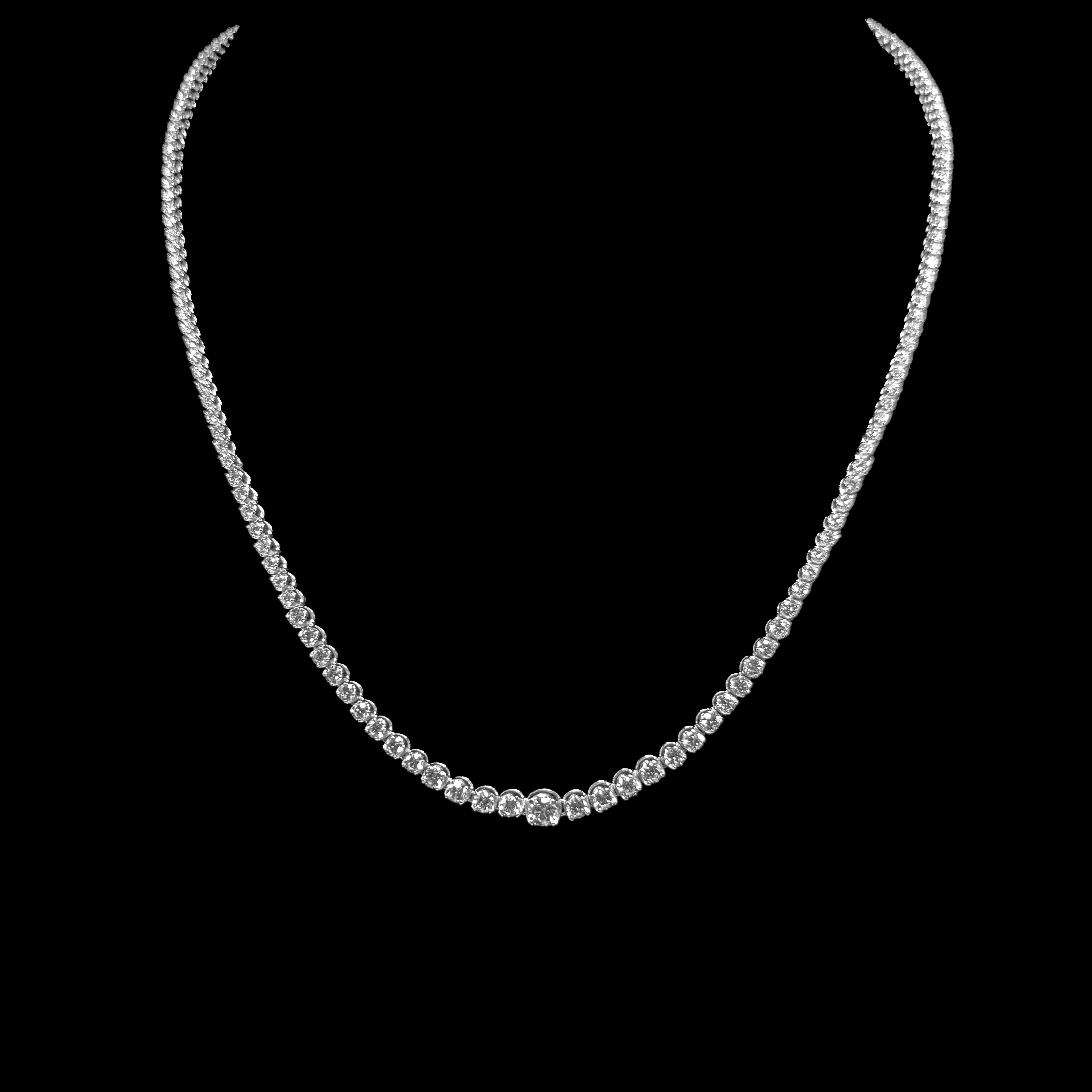Graduated Diamond Riviera Necklace