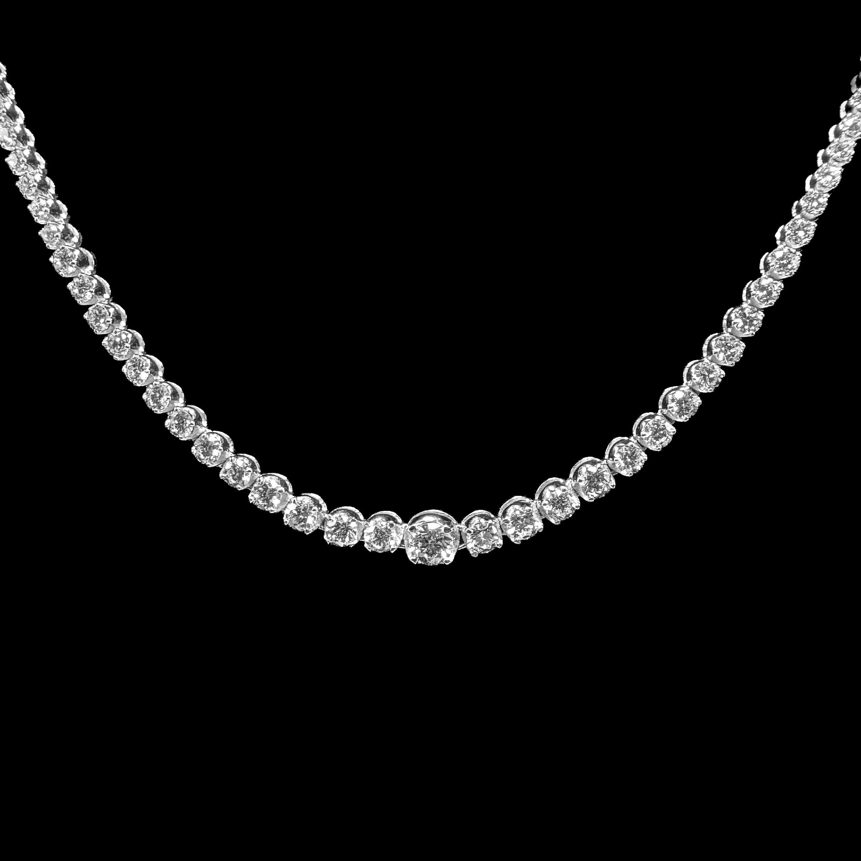 Graduated Diamond Riviera Necklace