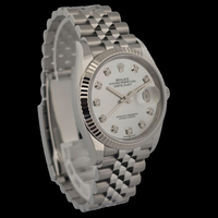 Rolex Datejust 36mm White Mother-of-Pearl Diamond Dial 126234 photo 1