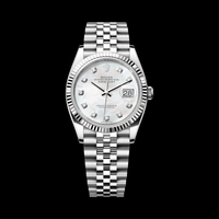 Rolex Datejust 36mm White Mother-of-Pearl Diamond Dial 126234 stock photo