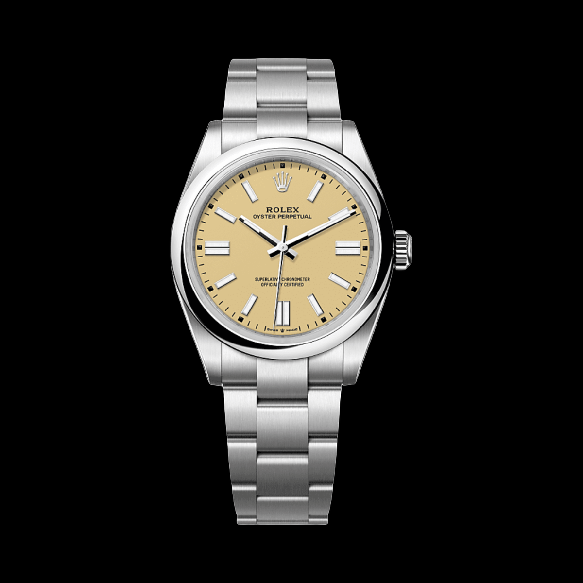 Rolex Oyster Perpetual 41mm Beige Dial 134300 stock photo