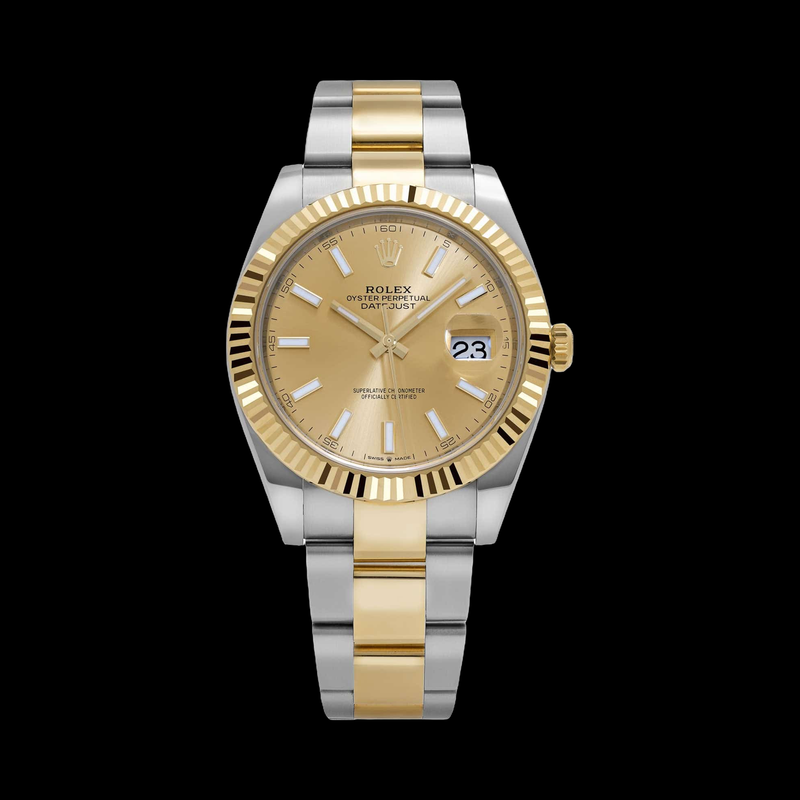 Rolex Datejust 41mm Champagne Dial 126333 stock photo