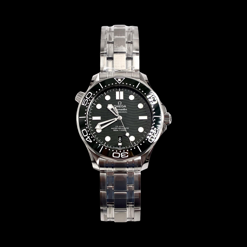 Omega Seamaster Diver 300M 42mm Green Dial 210.30.42.20.10.001 stock photo