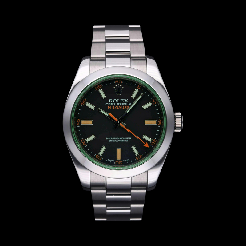Rolex Milgauss 40mm Black Dial 116400GV stock photo