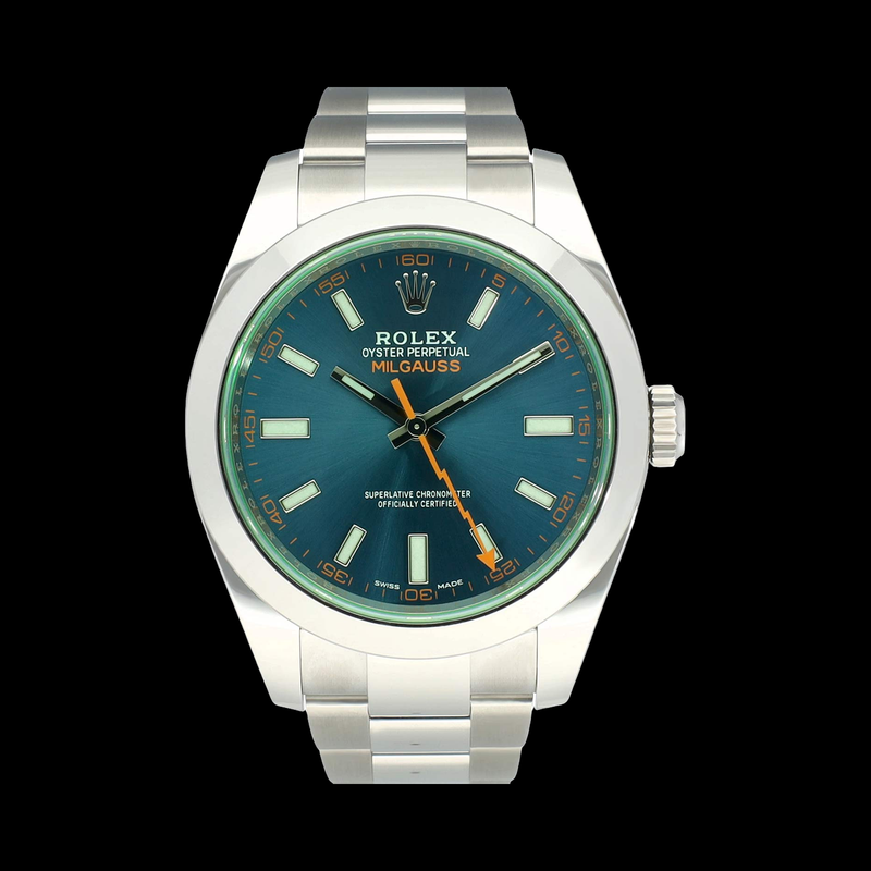 Rolex Milgauss 40mm Z-Blue Dial 116400GV stock photo