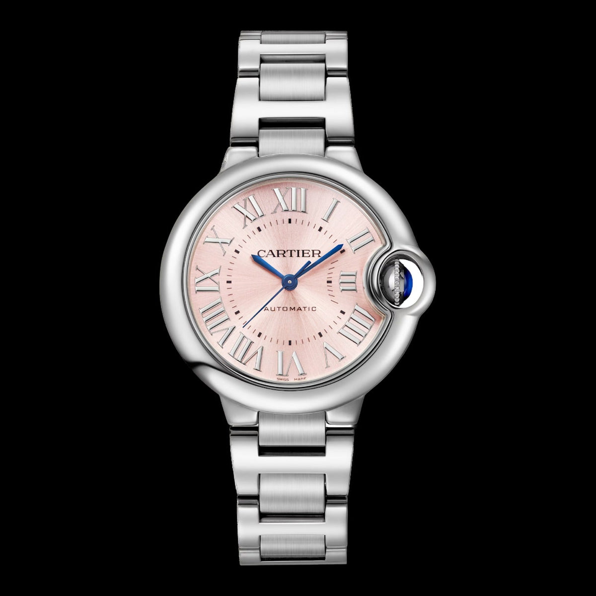 Cartier Ballon Bleu 33mm Pink Sunray Dial WSBB0068
