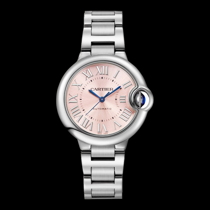 Cartier Ballon Bleu 33mm Pink Sunray Dial WSBB0068