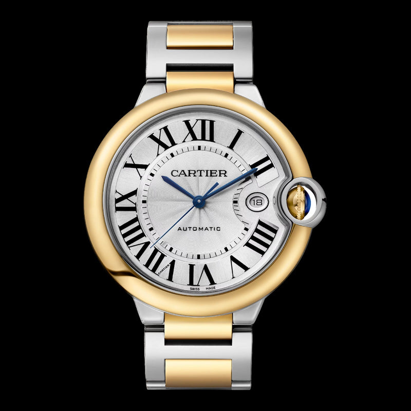 Cartier Ballon Bleu 42mm Silver Guilloché Dial W2BB0039