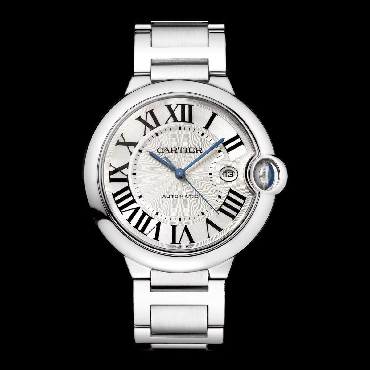 Cartier Ballon Bleu 42mm Silver Guilloché Dial WSBB0049