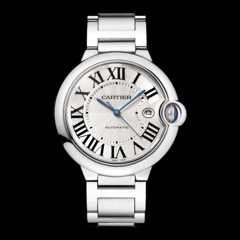 Cartier Ballon Bleu 42mm Silver Guilloché Dial WSBB0049