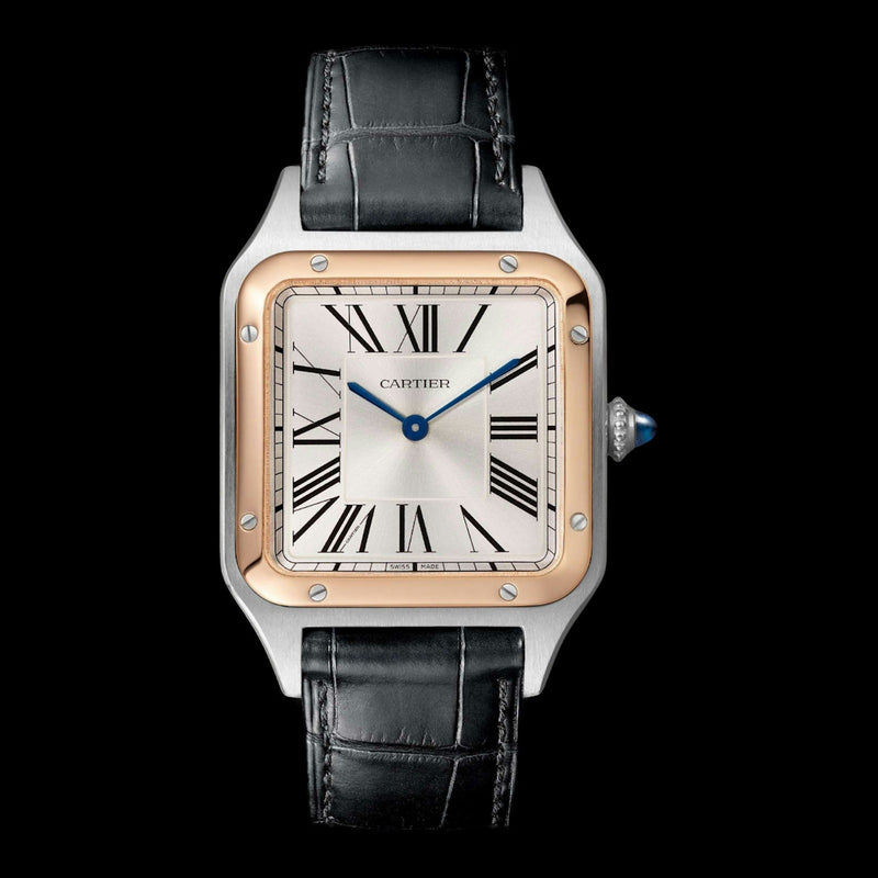Cartier Santos-Dumont Large Silver Sunray Dial W2SA0037