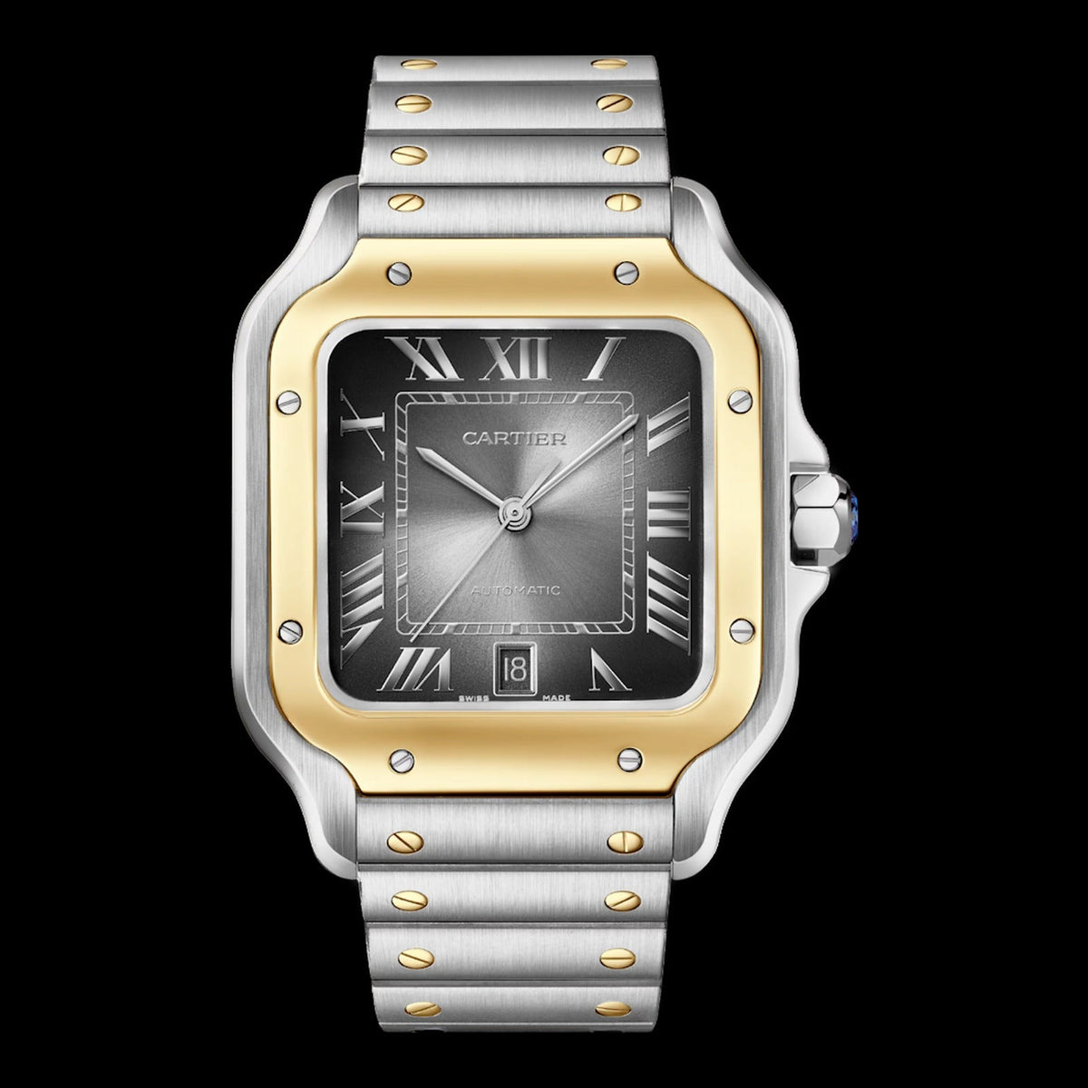 Cartier Santos Large Anthracite Grey Dial W2SA0030