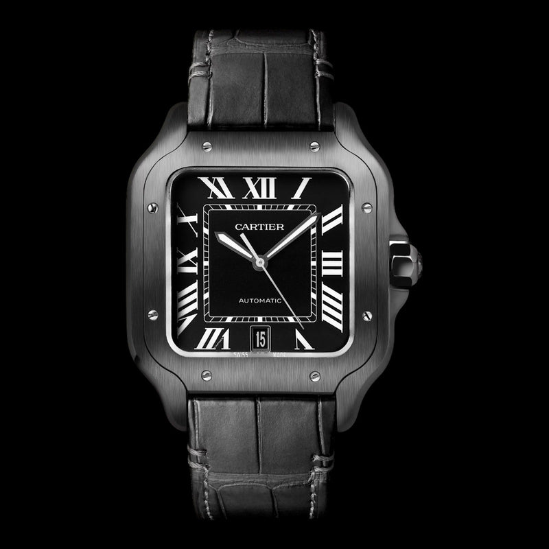 Cartier Santos Large Black Dial WSSA0039