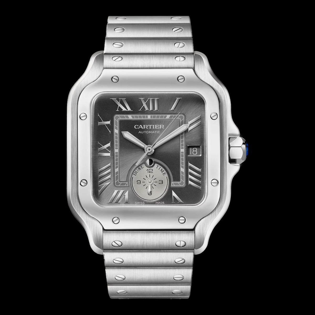 Cartier Santos Large GMT Grey Dial WSSA0076