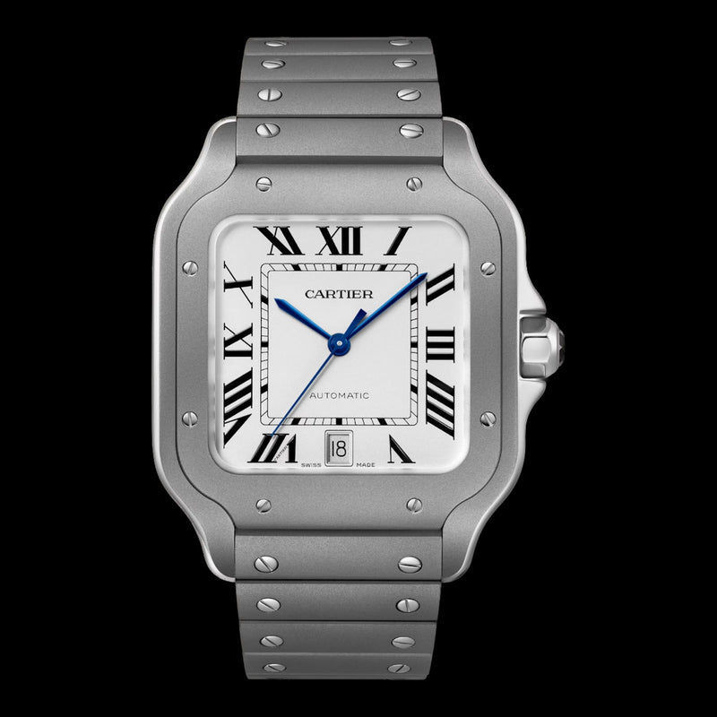 Cartier Santos Large Opaline Silver Dial WSSA0089
