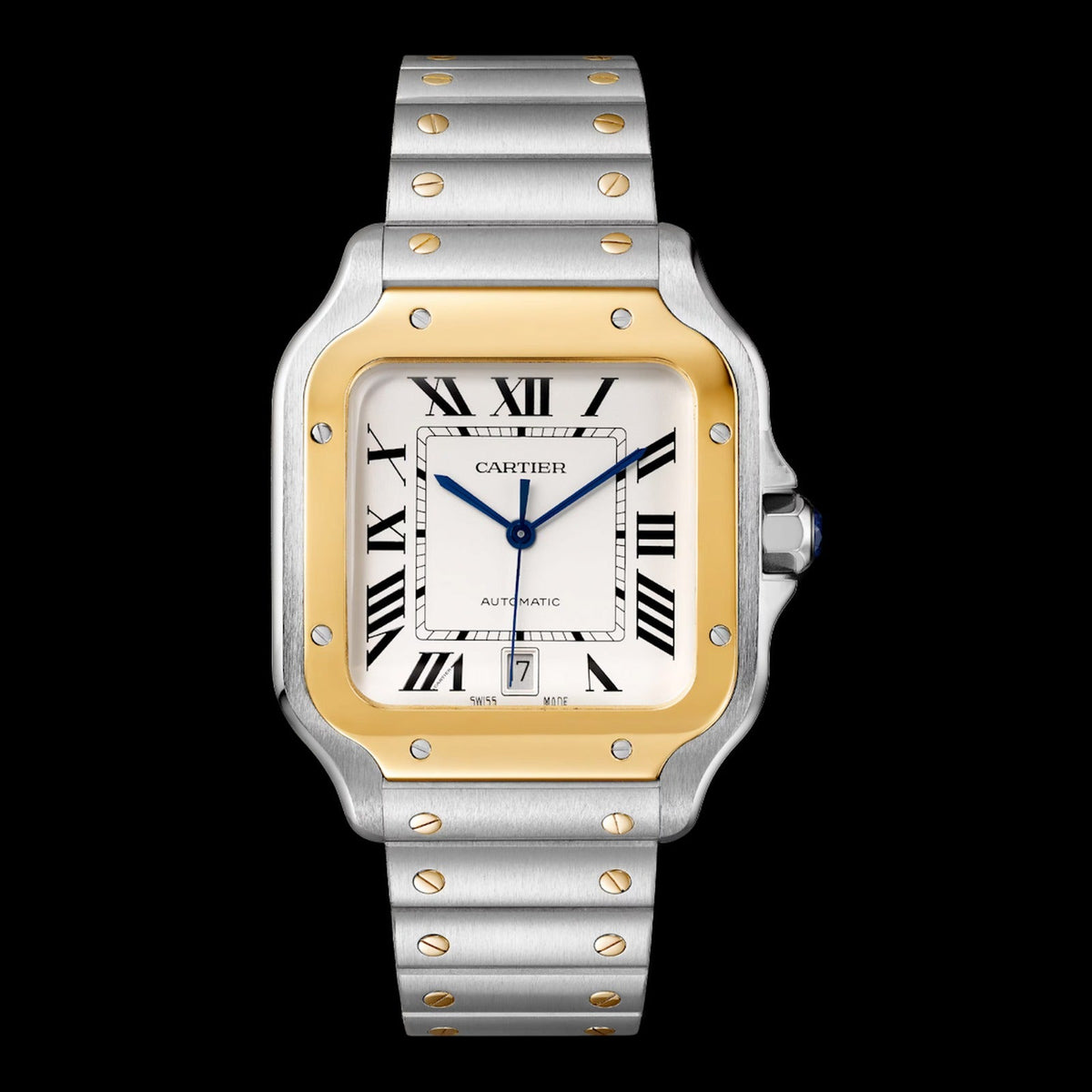 Cartier Santos Large Silver Dial W2SA0009
