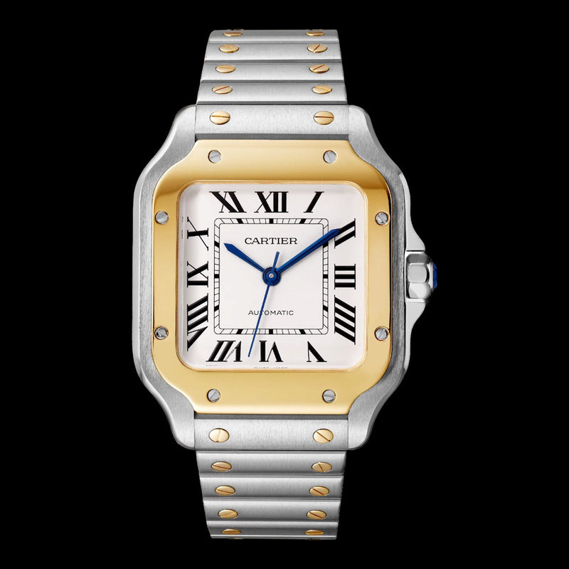 Cartier Santos Medium Opaline Silver Dial W2SA0016