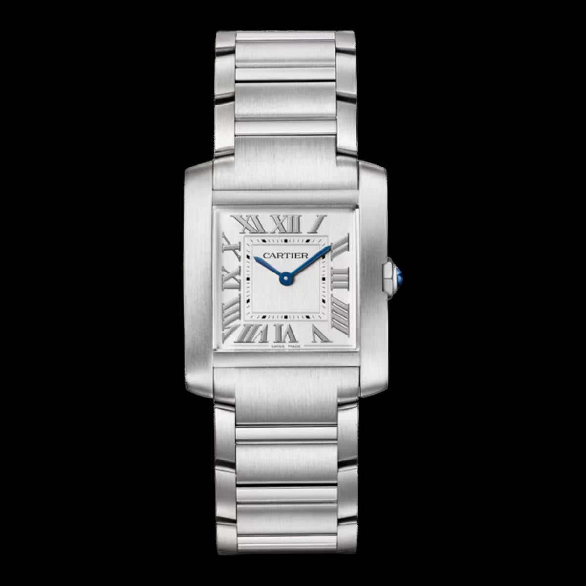 Cartier Tank Française Medium Silver Dial WSTA0105