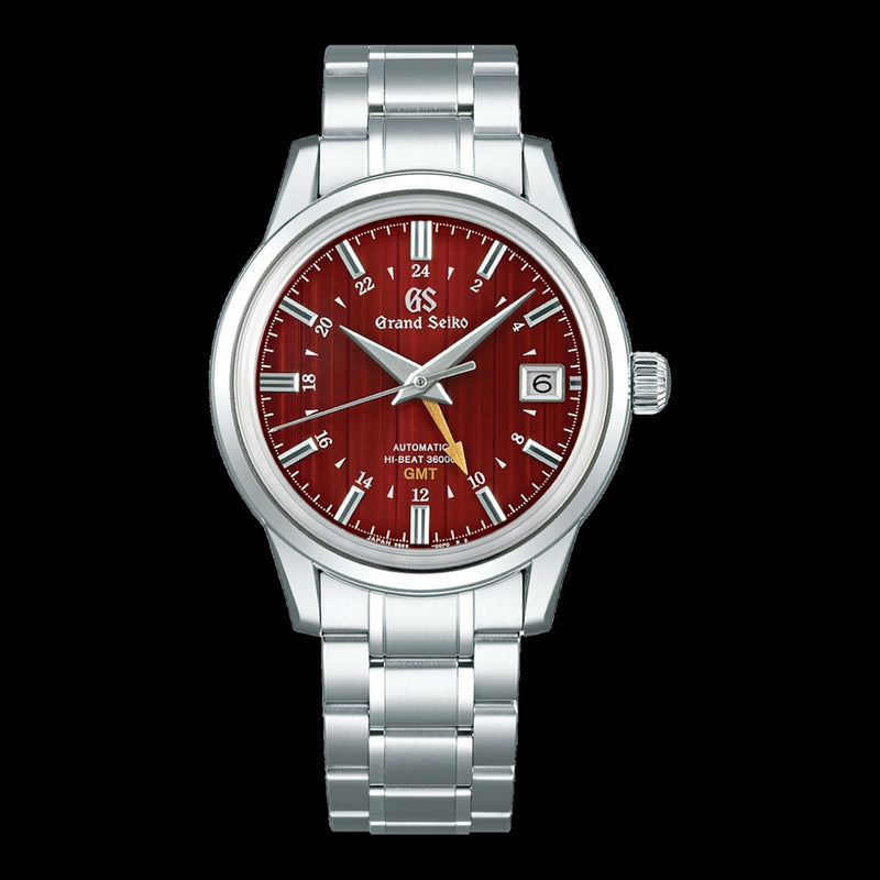 Grand Seiko Elegance Yuka Momiji GMT Reddish-Brown Textured Dial SBGJ273