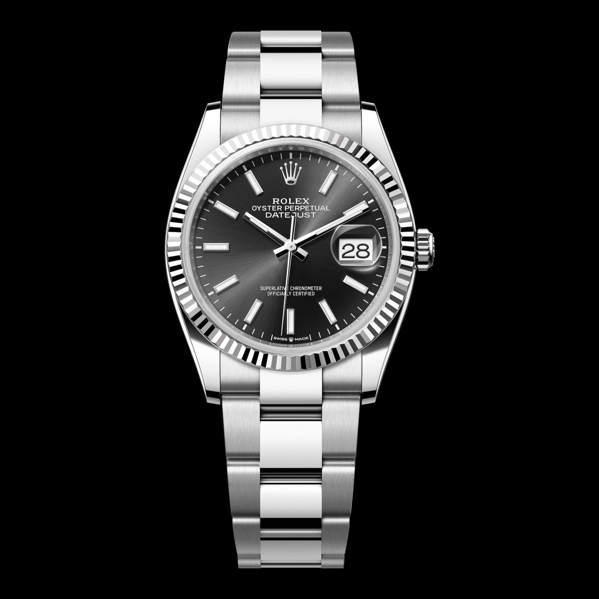 Rolex Datejust 36mm Bright Black Dial 126234