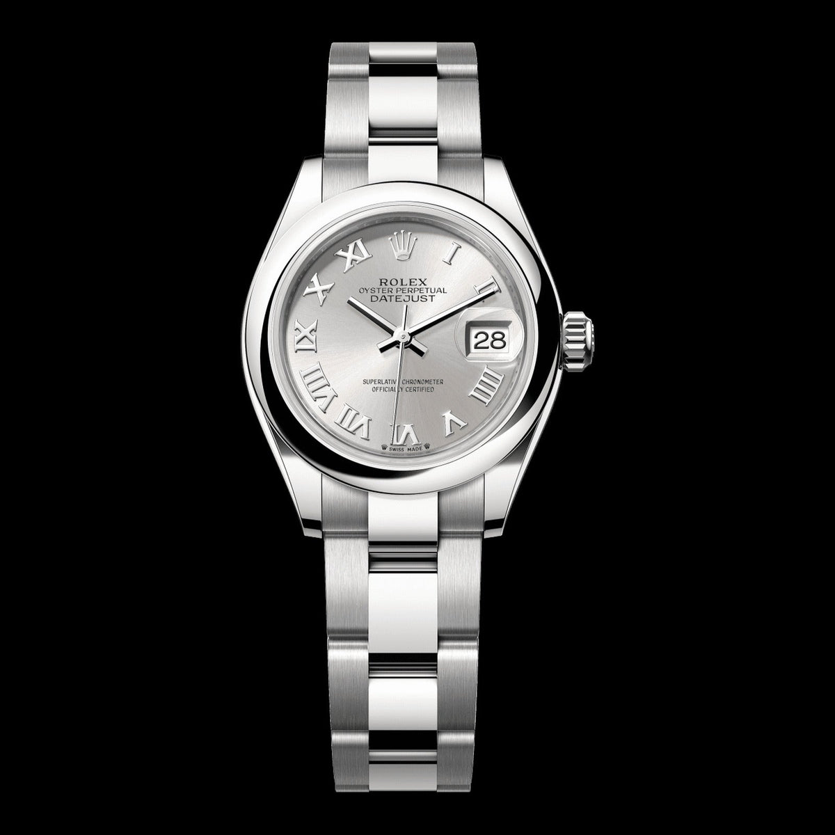 Rolex Lady-Datejust 28mm Silver Dial 279160