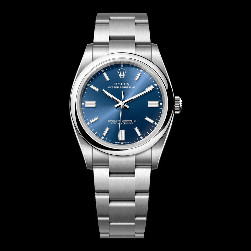 Rolex Oyster Perpetual 36mm Bright Blue Dial 126000