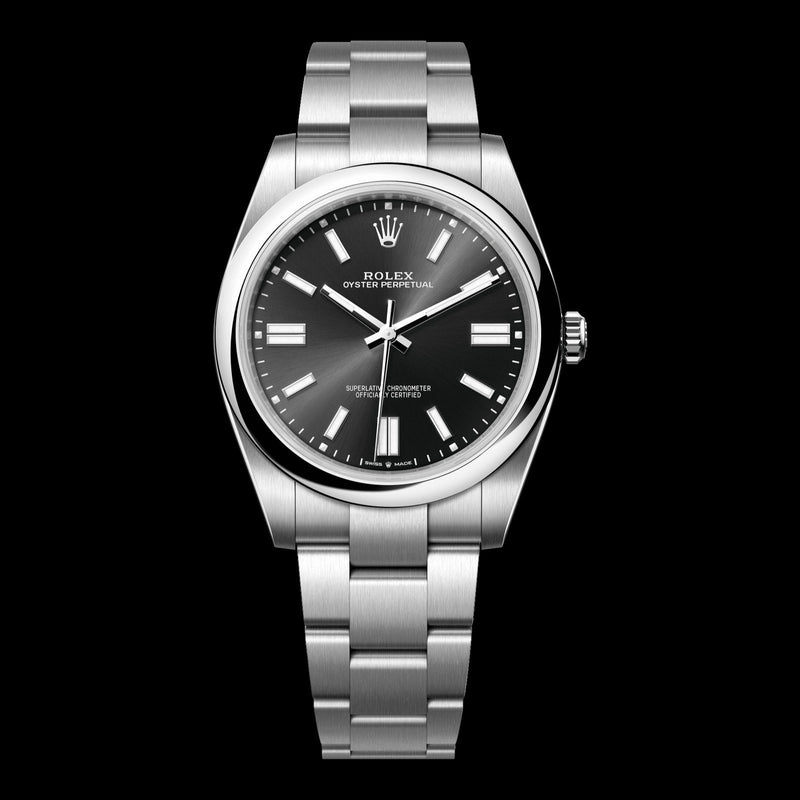 Rolex Oyster Perpetual 41mm Bright Black Dial 124300
