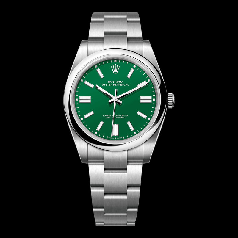 Rolex Oyster Perpetual 41mm Green Dial 124300